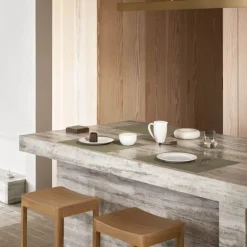 Square Corduroy spisebrikke 35x45 cm herbal dust