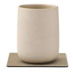 Square Hippo glassbrikke 10x10 cm varmgrå