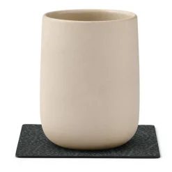 Square Hippo glassbrikke 10x10 cm svart-antrasitt