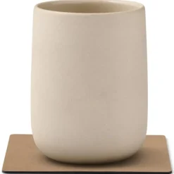 Square Nupo glassbrikke 10x10 cm nougat