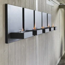 Square vegghengt peis 180 1,05L svart