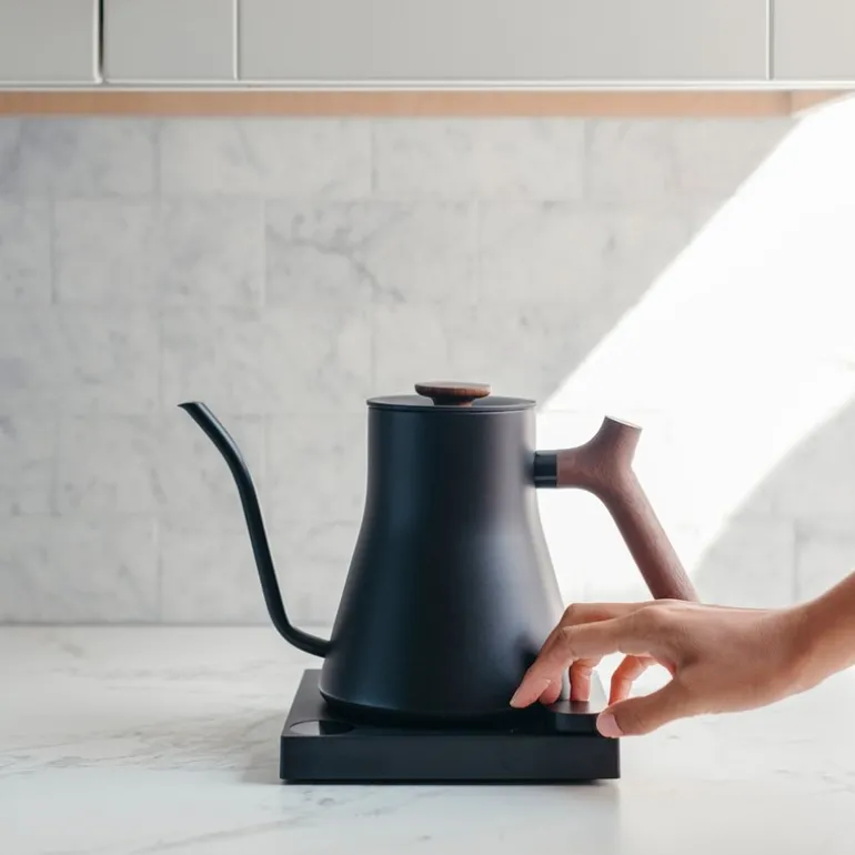 Stagg EKG Pro elektrisk vannkoker 0,9L matt svart/valnøtt