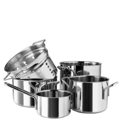 Stainless Steel grytesett 5 deler