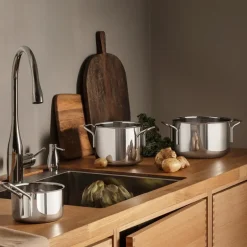 Stainless Steel grytesett 3 deler