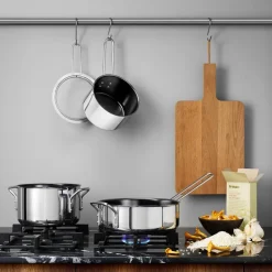 Stainless Steel sautépanne 24 cm keramisk Slip-Let® belegg