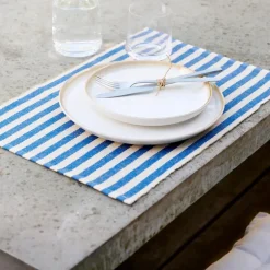 Statement Stripe spisebrikke 33x48 cm 2 stk blue