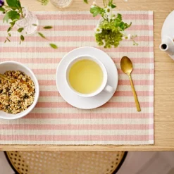 Statement Stripe spisebrikke 33x48 cm 2 stk rose