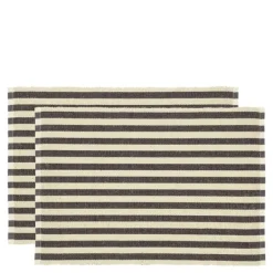 Statement Stripe spisebrikke 33x48 cm 2 stk ash