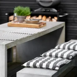 Statement Stripe spisebrikke 33x48 cm 2 stk ash