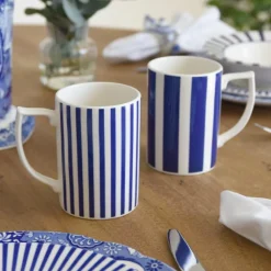 Steccato krus bredstripet 36 cl koboltblå