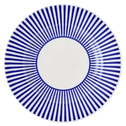 Steccato tallerken smalstripet 22 cm koboltblå