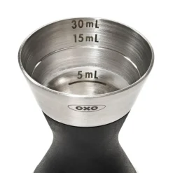 Steel dobbelt målebeger svart