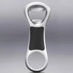 Steel flaskeåpner grå