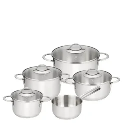 Steel grytesett 9 deler inkl lokk