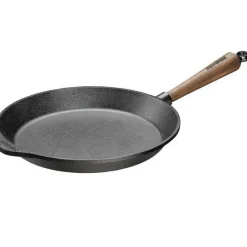 Stekepanne 28 cm med valnøtt håndtak