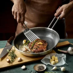 Stekespade lang rustfritt stål