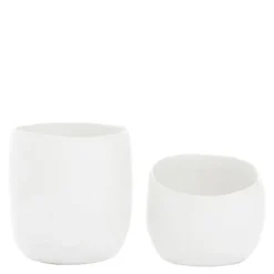 Stella lysglass 5,5 + 7,5 cm 2 stk hvit