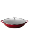 Stenfors buffetgryte med glasslokk 3L rød