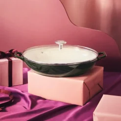 Stenfors buffetgryte med glasslokk 3L rød