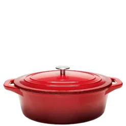 Stenfors støpejernsgryte oval 6,3L rød