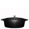 Stenfors støpejernsgryte oval 6,3L svart