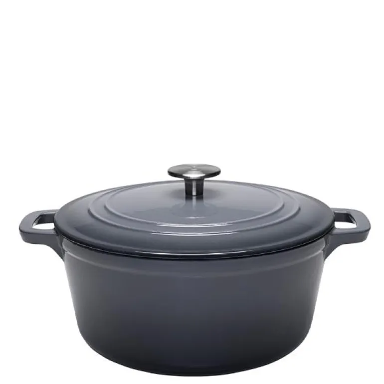 Stenfors støpejernsgryte rund 4,4L grå