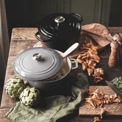 Stenfors støpejernsgryte rund 4,4L grå