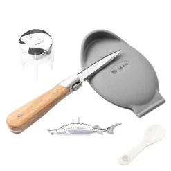 Østerskniv 5 deler lyx oak