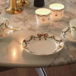 Stjerne Riflet Jul flat tallerken 19 cm