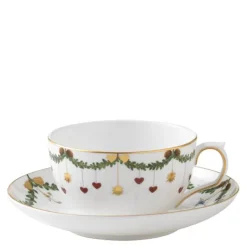 Stjerne Riflet Jul kopp med skål 32 cl