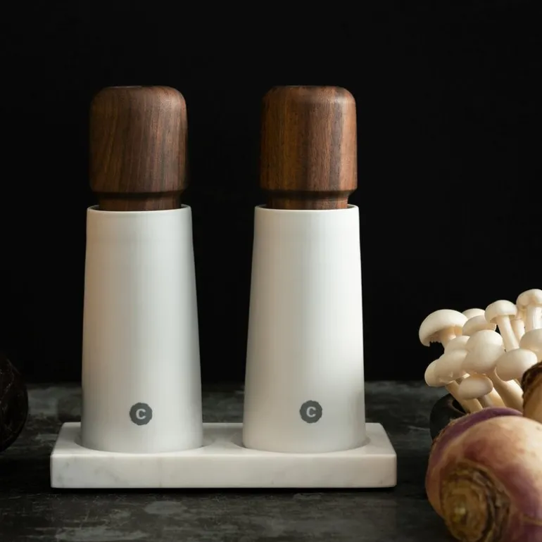 Stockholm krydderkvern 17 cm hvit porselen