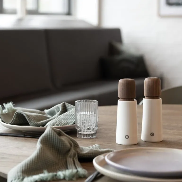 Stockholm krydderkvern 17 cm hvit porselen