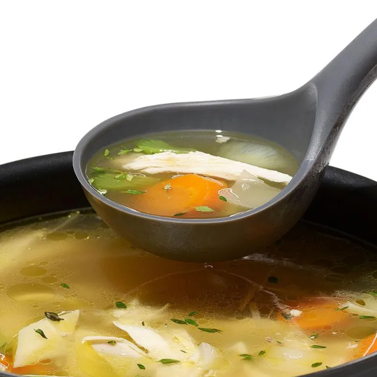 Stor øse i silikon 32,5 cm grå