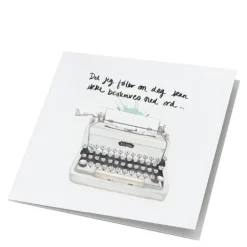 Store kunstkort skrivemaskin