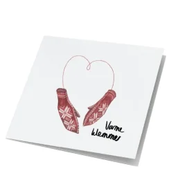 Store kunstkort strikkevotter