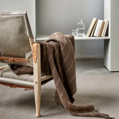 Storebjørn ullpledd 130x200 cm brun