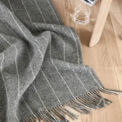 Storebjørn ullpledd 130x200 cm grå