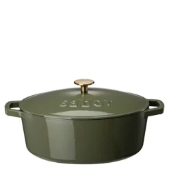 Støpejernsgryte 5,7 L oliven