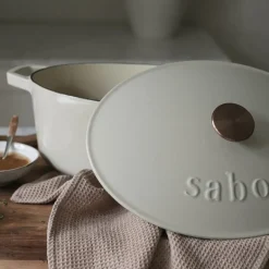 Støpejernsgryte 5,7 L warm grey