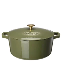 Støpejernsgryte 6,7L oliven