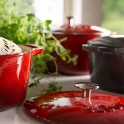 Støpejernsgryte 6,7L rød