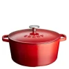 Støpejernsgryte 4,4L rød