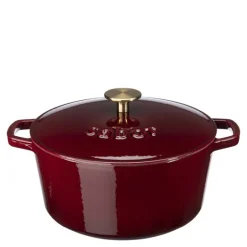 Støpejernsgryte 4,4L zinfandel/brass