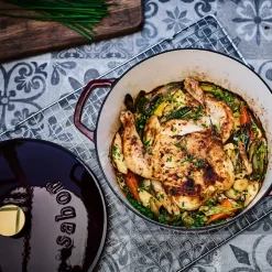 Støpejernsgryte 4,4L zinfandel/brass