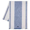 Striped bordløper med frynser 250x50 cm blå/hvit