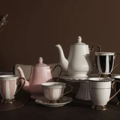 Strisce kopp 28 cl rosa/gull