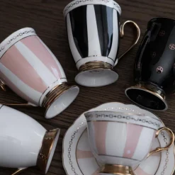 Strisce Nero kopp 28 cl svart/gull