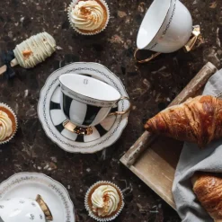 Strisce Nero kopp og tallerken svart