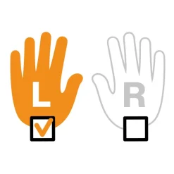 Studentsaks venstre 15+ år 20 cm turkisprikket