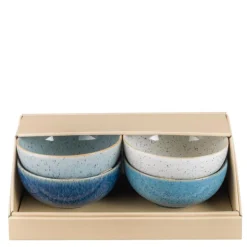 Studio skål 13 cm 4 stk blå